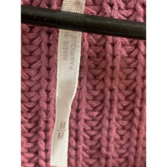 Free People Sweater Womens Size Medium Damsel Bell Sleeve Cropped Pink Oversized - Picture 14 of 16